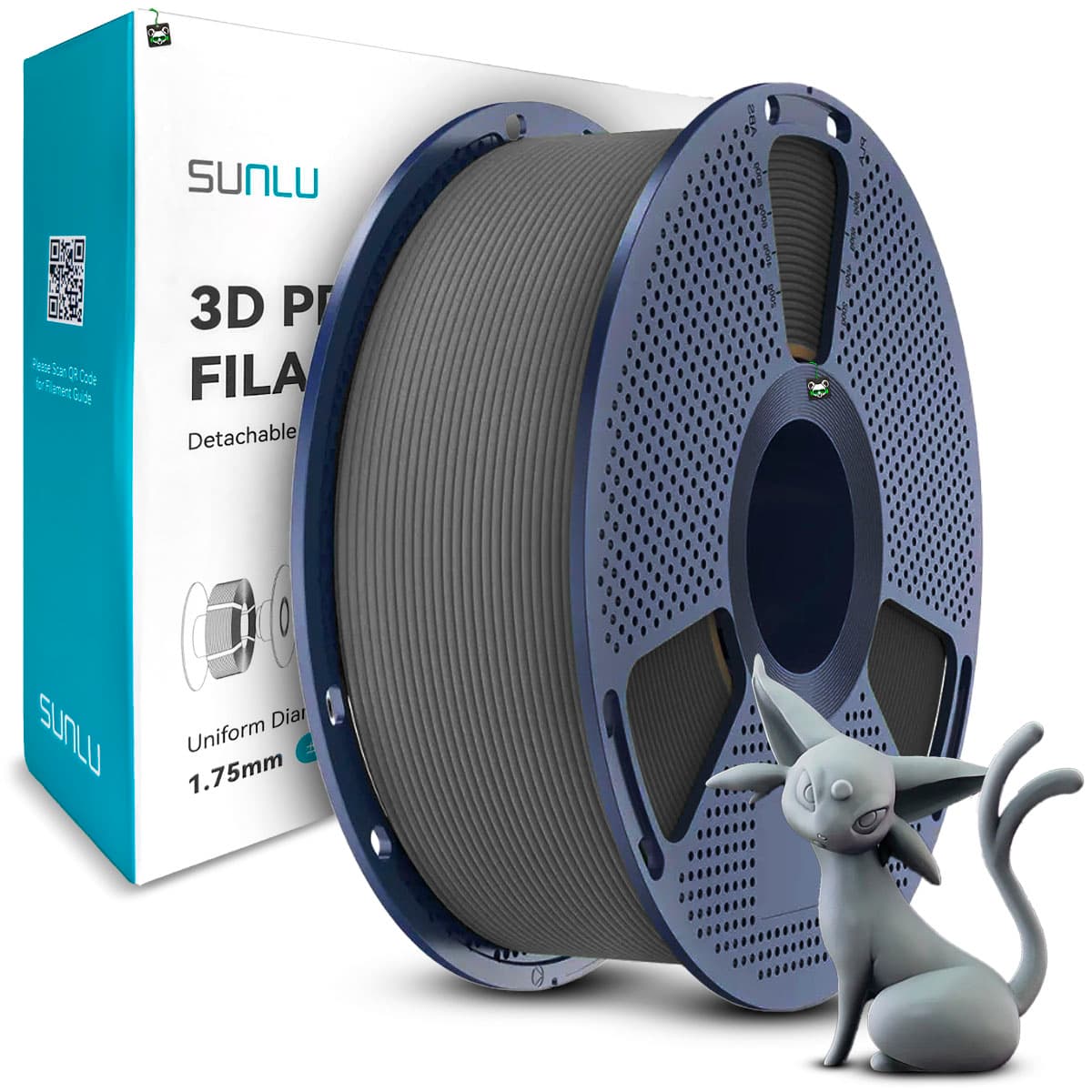 Filamento Sunlu TPU Cinza 1.75MM, 1KG/SPOOL (gray)