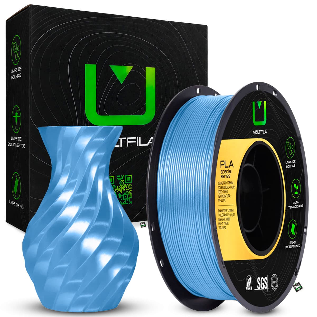 Filamento PLA Metal Azul Imperial