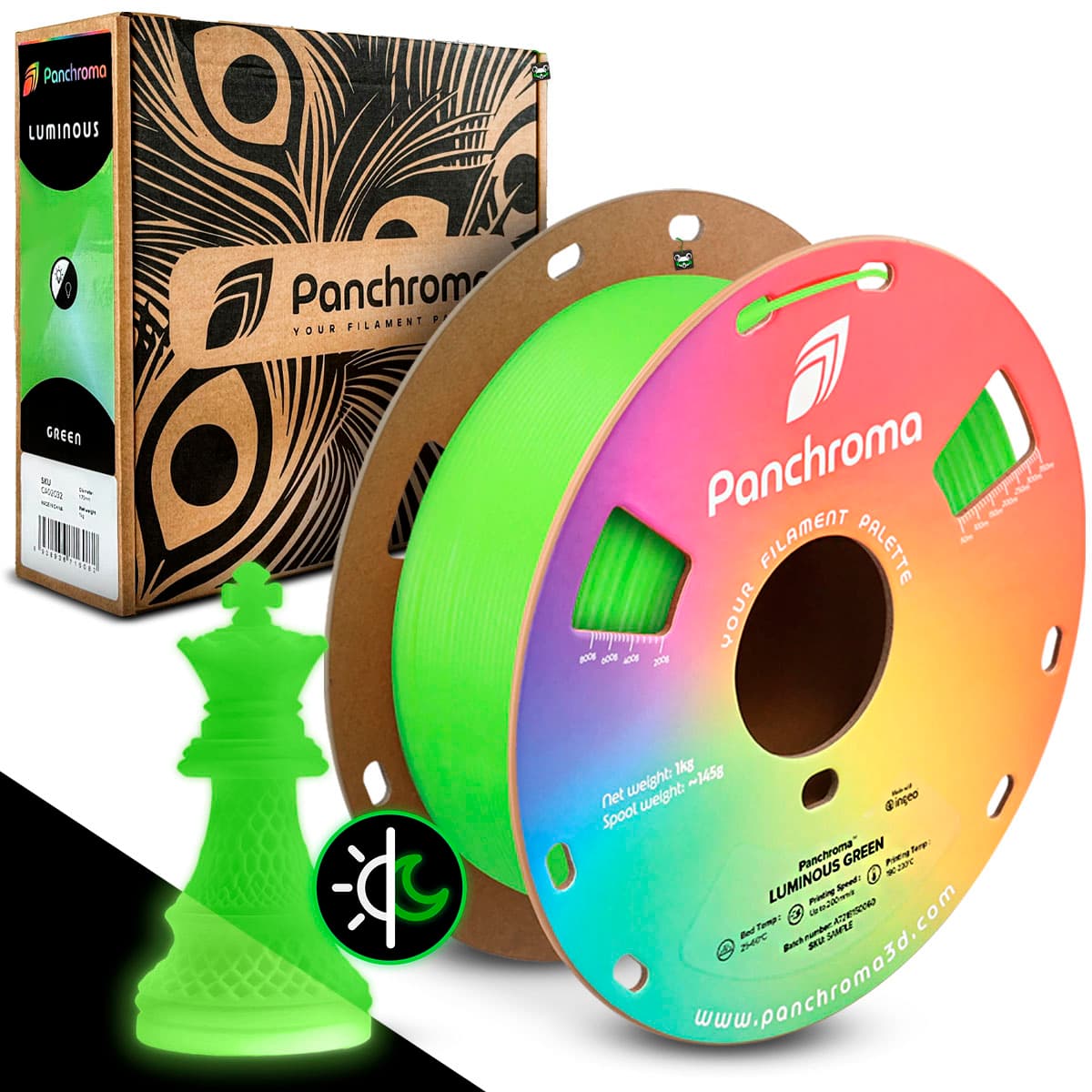 Filamento Polymaker Panchroma PLA Luminoso 1.75MM 1KG Verde
