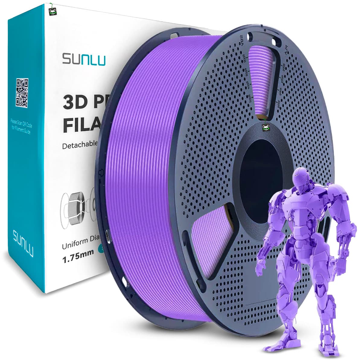 Filamento Sunlu PETG Roxo Claro 1.75MM, 1KG/SPOOL (lavender Purple)