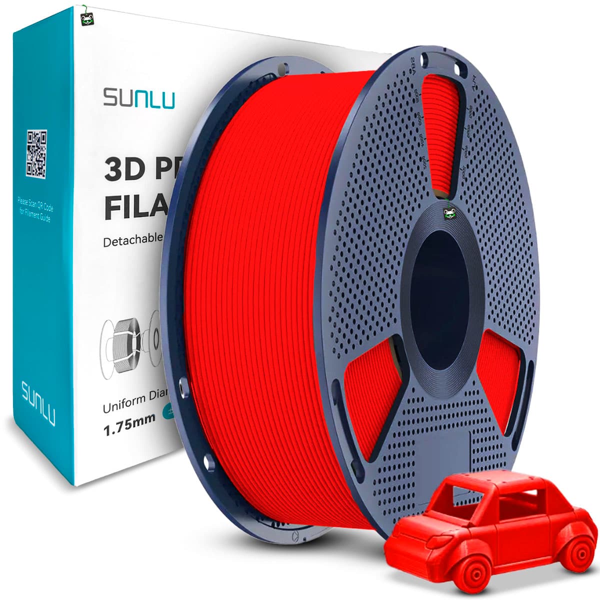 Filamento Sunlu PETG Vermelho 1.75MM, 1KG/SPOOL (red)