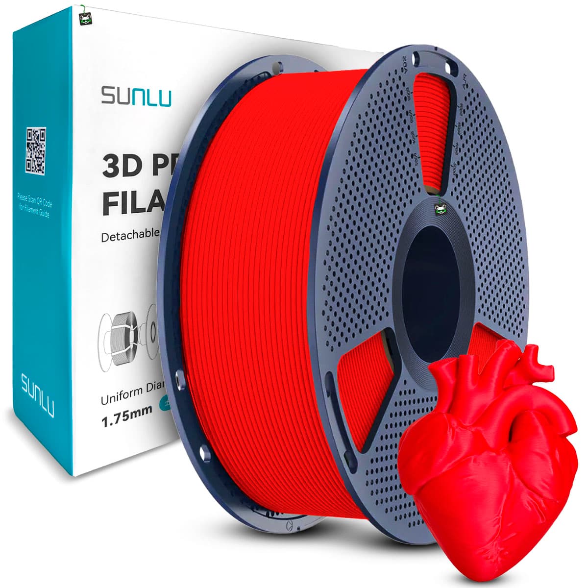 Filamento Sunlu TPU Vermelho 1.75MM, 1KG/SPOOL (red)