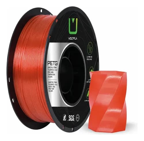 Filamento PETG Vermelho Translucido