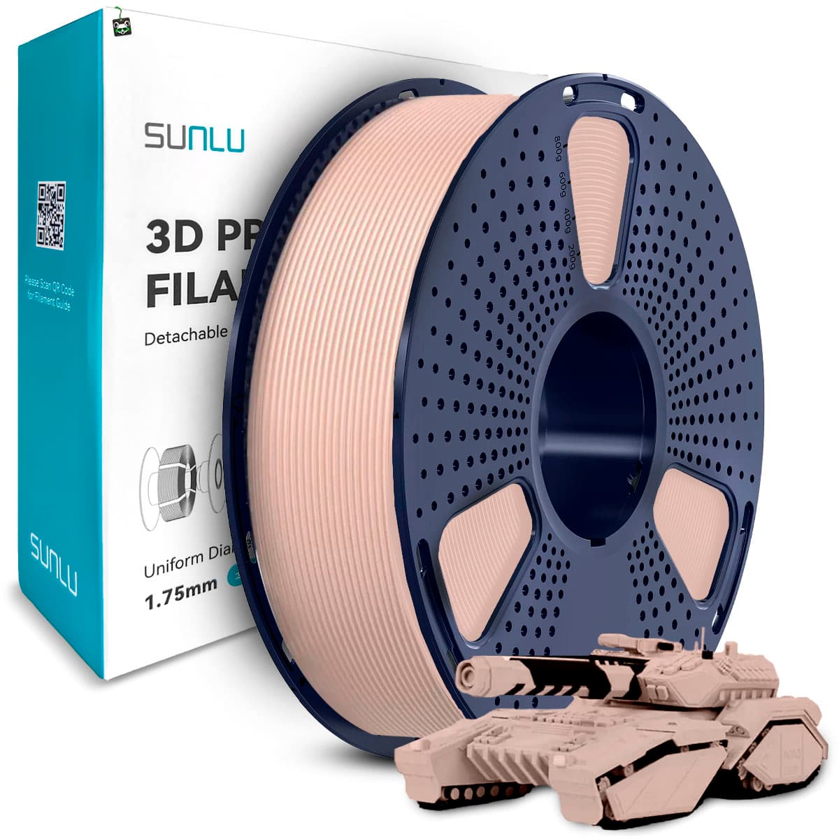 Filamento Sunlu PLA Bege 1.75MM, 1KG/SPOOL (beige)