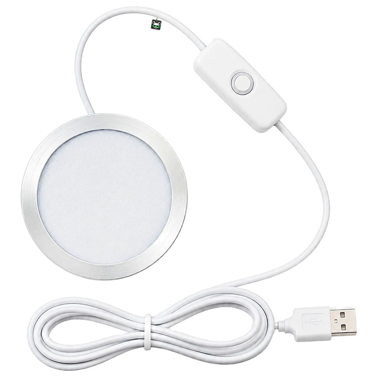 Luminaria Liga Desliga Branco Quente 6W Prata