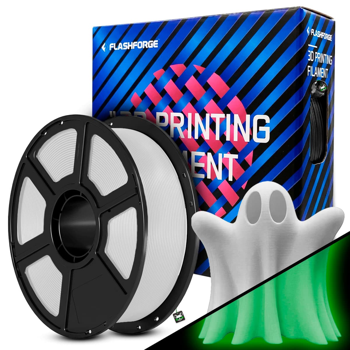 Filamento Flashforge PLA Luminous Green 1.75MM 1KG (verde Luminoso)