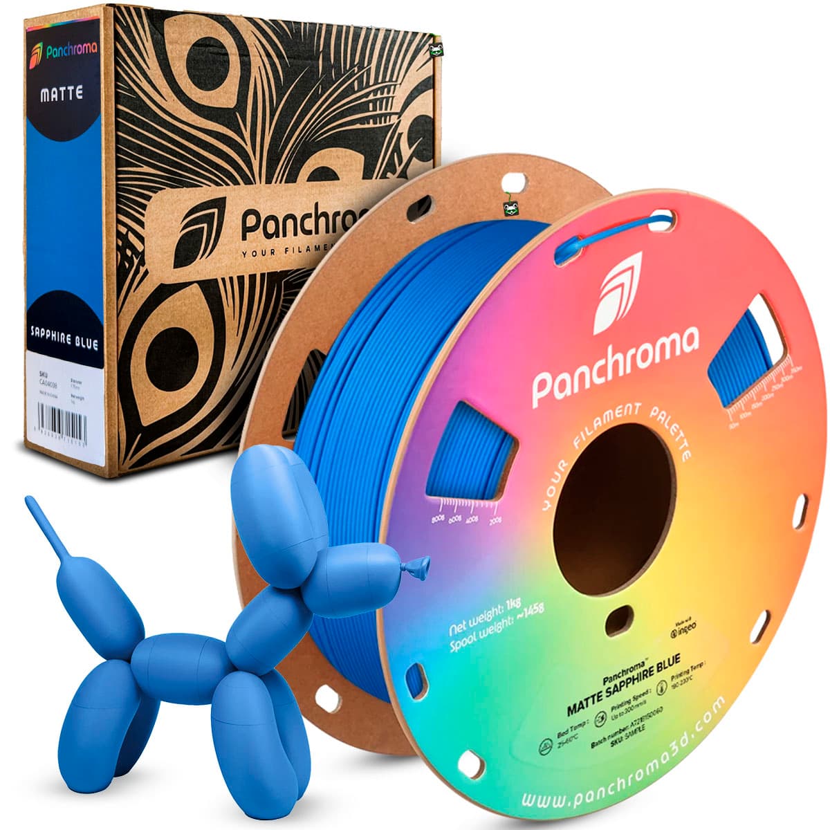 Filamento Polymaker PLA Matte 1.75MM 1KG Sapphire Blue Azul Safira