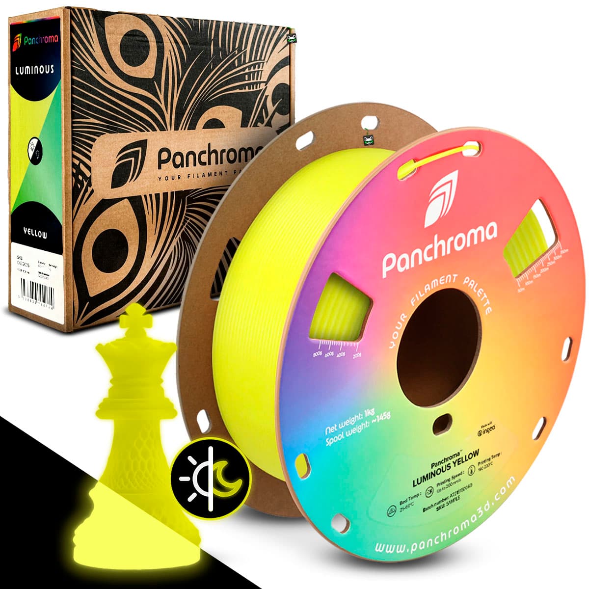 Filamento Polymaker Panchroma PLA Luminoso 1.75MM 1KG Amarelo