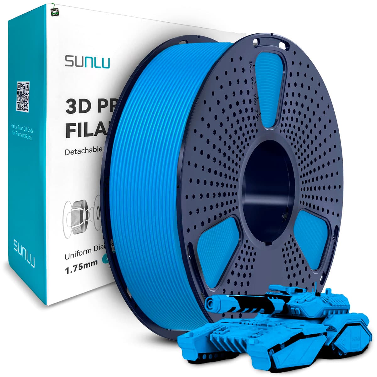 Filamento Sunlu PLA Cyan 1.75MM, 1KG/SPOOL (cyan)