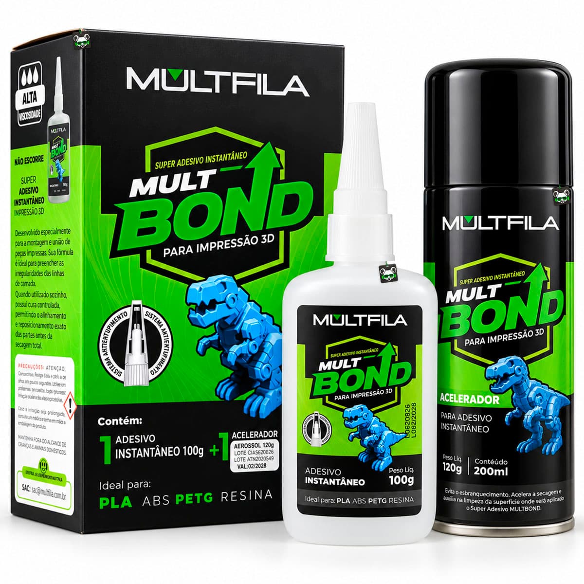 Kit Multbond Cola + Acelerador DE Secagem 220GR